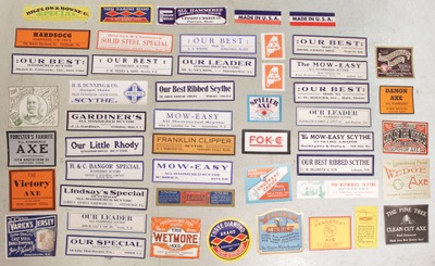 Unmarked: Lot Of Unused Paper Labels For Axes
