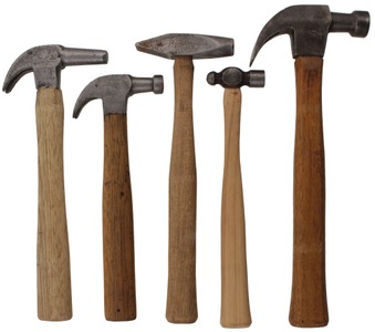 David Maydole Hammer Company, Norwich, New York: Lot Of Five Asst. Maydole Hammers