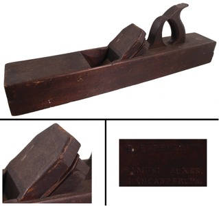 Samuel Auxer, Lancaster, Pennsylvania: Carpenter Patent Dbl. Wedge Jtr Plane