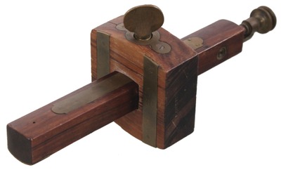 F. Curtis, Stockbridge, Massachusetts: Boxwood & Brass Marking Gauge
