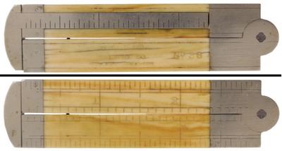Stanley Rule & Level, No. 38: Ivory & Brass Folding Rule