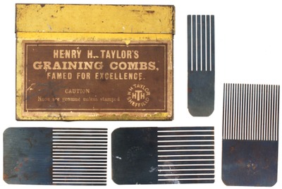 Henry Taylor, Acorn Works, Sheffield, England: Full Set Of Graining Combs