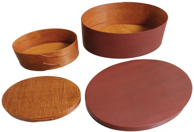 Robert Lindner, Clarence, New York: Two Oval Form Shaker Boxes