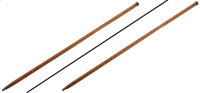 Stanley Rule & Level, No. 48 1/2: Early Hickory Log Cane Rule