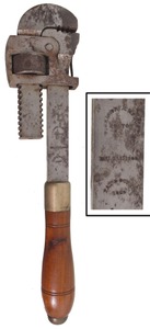 Walworth Manufacturing Company, Boston, Massachusetts: Spectacular Early "Stillson Pat." Wrench