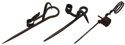 Unmarked: Three "Sticking Tomm Y" Candle Holders