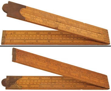 John Rabone & Sons, Birmingham, England, No. 1200: Rare Circumference Measure Folding Rule