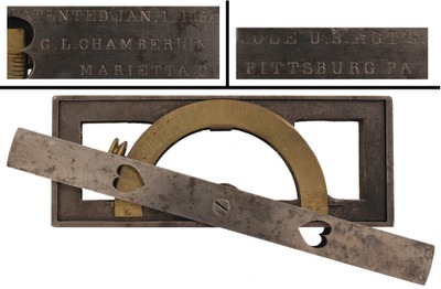 D.L. Chamberlin, Marietta, Ohio: Patent Inclinometer Bevel & Level
