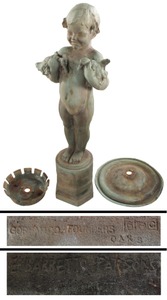 Unmarked: Cast Bronze Copy Of "Duck Baby" Sculptur