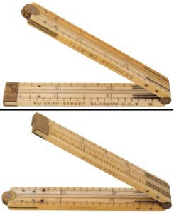 J. Rabone & Sons, Birmingham, England (Unmarked): One-Foot, Four-Fold Folding Rule
