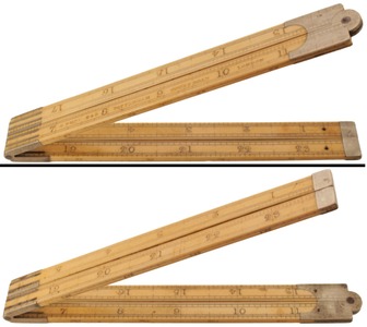 G. Buck, 245 Tottenham Court Road, London, England: Two-Foot, Four-Fold Folding Rule