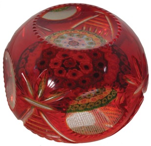 Unmarked: Superb Millifiori Glass Paper Weight