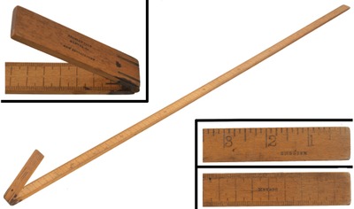 Stanley Rule & Level: Unique One Meter Two-Fold Folding Rul