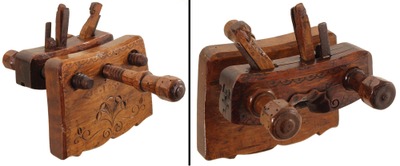 Unmarked: Carved And Decor. Three Arm Croze