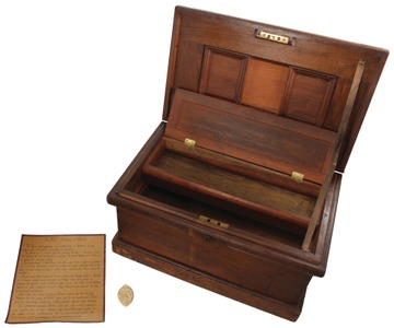 Unmarked: Dovetailed Walnut "Gent's" Tool Chest