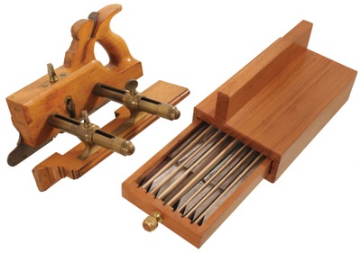 Alex. Mathieson & Son, Glasgow, Scotland, No. 10: Rare Tubular Brass Arm Plow Plane