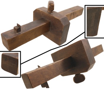 Bassett, Elijah/taunton, Mass.: Rare Planemaker Mkd. Marking Gauge