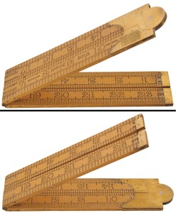 Rabone Chesterman, England, No. 1380: Extra Clean B'wood & Brass Folding Rule