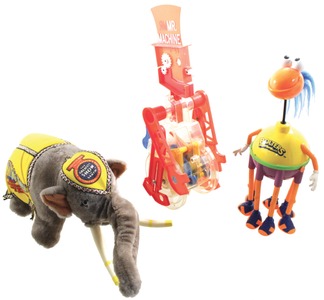 Assorted Makers: Three Action Figurin Toys