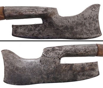 Unmarked: Early Single Bevel Hewing Axe