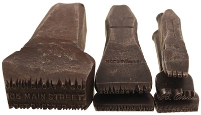 Assorted Makers: Lot Of Six Early Name Stamps