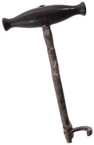 Unmarked: Early Ebony Hdl. Tooth "Key"