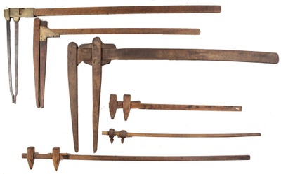 Assorted Makers: Coll. Of Wooden Log Calipers