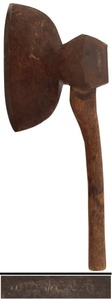 I. Blood, Ballston, New York: Massive Early 12 1/2" Broad Axe