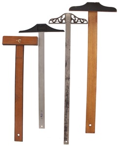 Assorted Makers: Coll. Of Four Draughsman's "T" Square