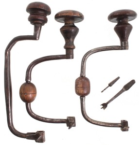 Assorted Makers: Three Early Type Bit Braces