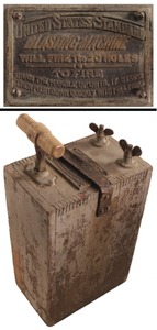 United States Standard: Early Patent Orig. Brass Tag