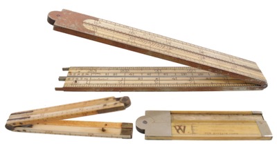 Assorted Makers: Three Restoration Grade Folding Rule
