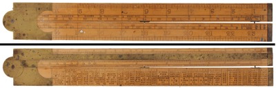 John Rabone & Sons, Birmingham, England: Engineer's Boxwood Folding Rule