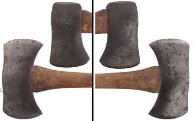 True Temper Kelly Works, Charleston, West Virginia: Two "Flint Edge" Felling Axes