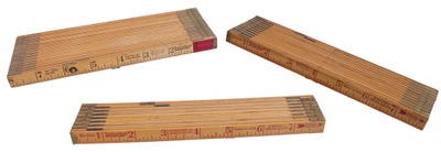 Master Rule Manufacturing Company, New York, New York: Three Size Of Interl Ox Folding Rules