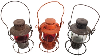 Assorted Makers: Three R.R. Marked Lanterns