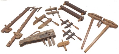 Assorted Makers: Coll. Of Early Wooden Clamps