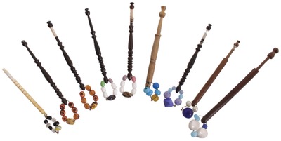 Unmarked: Collection Of Nine Bobbins For Bobbin L