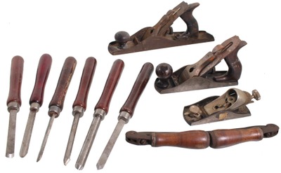Assorted Makers: Lot Of Sound & Usabl Woodworking Tools