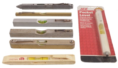 Assorted Makers: Coll. Of Seven "Pocket" Levels
