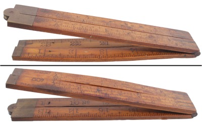 Upson Nut Company, Unionville, Connecticut: Rare "Pat Appl'd For Folding Rule