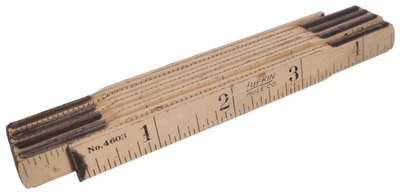 Lufkin Rule Company, Saginaw, Michigan, No. 4603: Rare 4" Zig-Zag Folding Rule