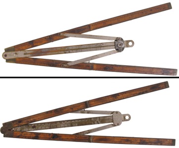 J.C. Beckwith, Mfr., Terre Haute, Indiana: Cowgill's Pat. Fldg. Rule Attachment