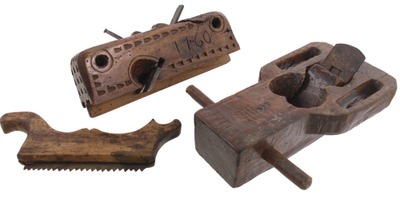 Assorted Makers: Three Carved Body Woodworking Tools