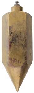 Unmarked: Massive Hexagonal Form Plumb Bob