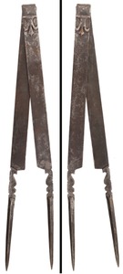 Unmarked: Pair Of Early Hand Fgd. French Divider