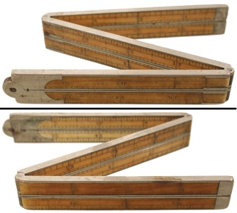 E.A. Stearns & Company, No. 60 B: Rare 6 Fold Ivory Folding Rule