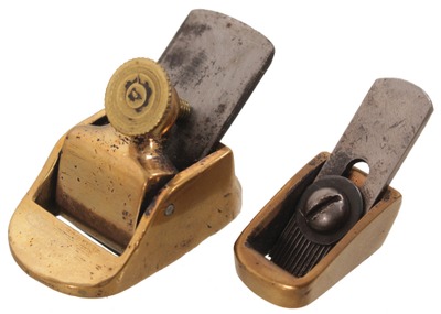 Unmarked: Two Cast Brass Mus. Inst. Mkrs. Plane