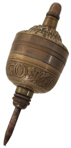 Unmarked: Fancy Decorated Brass 'plumb Bob
