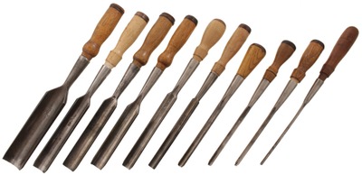 Buck Brothers, Millbury, Massachusetts: Stepped Set Of 11 Socket Gouges